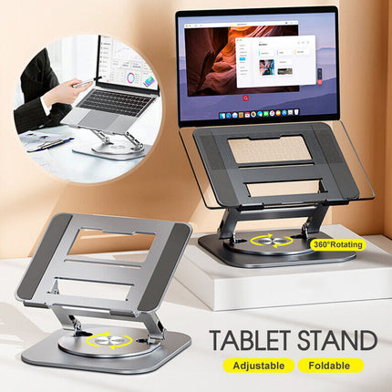 Adjustable Laptop Stand 360 Rotating Ergonimic Foldable Laptop Riser for Desk