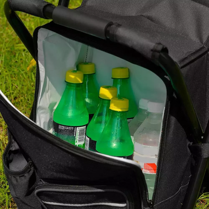 Folding Stool Insulated Cooler Bag Backpack Chair Beach Fishing Camping Hiking