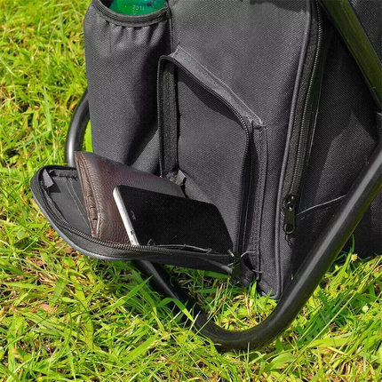 Folding Stool Insulated Cooler Bag Backpack Chair Beach Fishing Camping Hiking