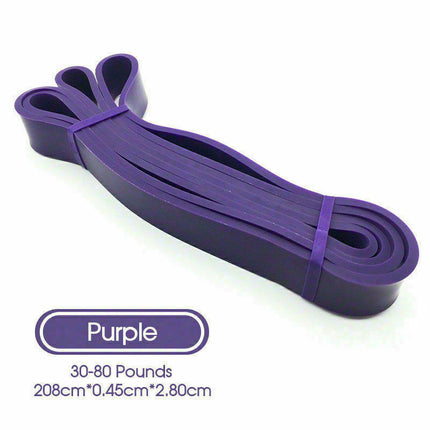 Set of 5 Heavy Duty Resistance Power  Band Loop Gym Fitness Exercise Yoga Workout