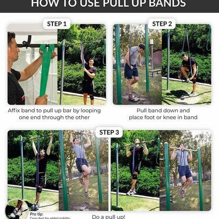 Set of 5 Heavy Duty Resistance Power  Band Loop Gym Fitness Exercise Yoga Workout