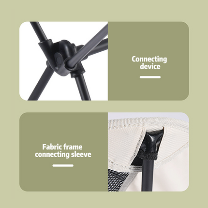 Large Camping Chair Folding Portable Lightweight Beach Picnic Fishing Moon Chair ~ White