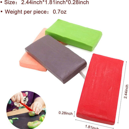 83pcs Set 50 Colors Polymer Clay Oven Bake Craft Moulding Block Tool Kit