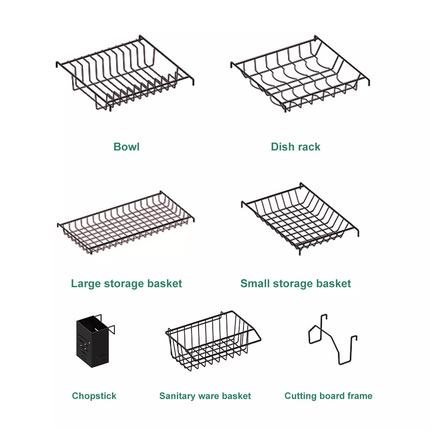 65cm Over Sink Dish Drying Rack Drainer Steel Cup Cutlery Organizer