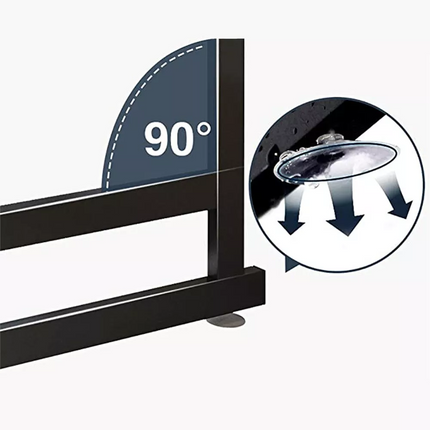 65cm Over Sink Dish Drying Rack Drainer Steel Cup Cutlery Organizer