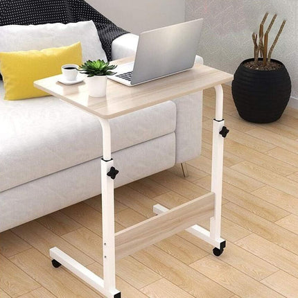 Portable Laptop Desk Computer Table Stand Sofa Side Desk ~Light Wood