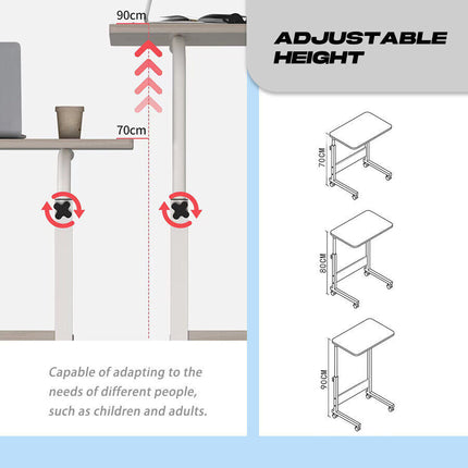 Portable Laptop Desk Computer Table Stand Sofa Side Desk ~Light Wood