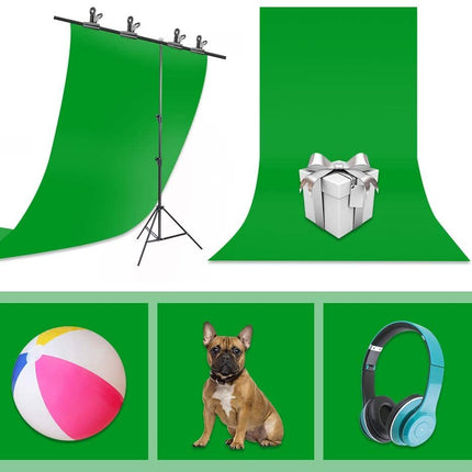 3m Studio Backdrop Stand Kit with Black,  White & Green Screen