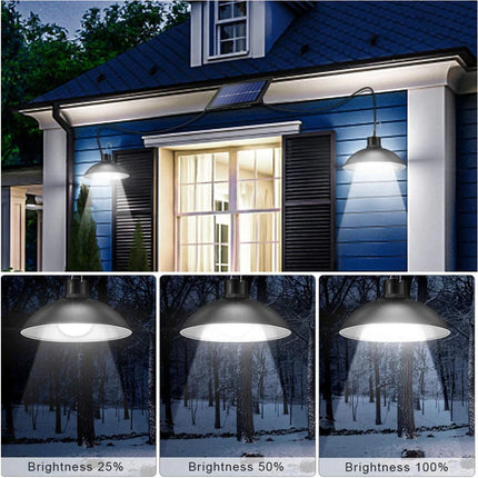Indoor Outdoor Hanging Pendant Garden Yard Tent Shed Lamp Remote Solar LED Light-Single White