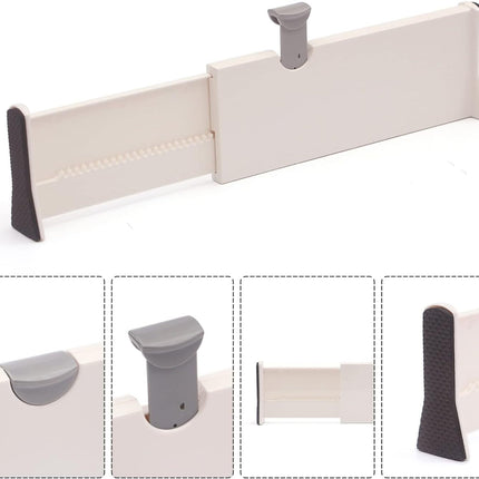 Set of 2 Expandable Drawer Divider Partition Adjustable Kitchen Storage Organizer