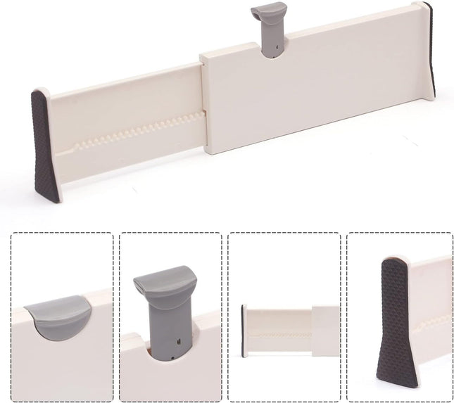 Set of 2 Expandable Drawer Divider Partition Adjustable Kitchen Storage Organizer