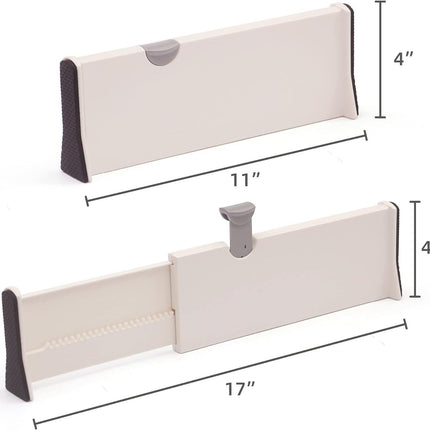 Set of 2 Expandable Drawer Divider Partition Adjustable Kitchen Storage Organizer