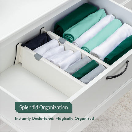 Set of 2 Expandable Drawer Divider Partition Adjustable Kitchen Storage Organizer