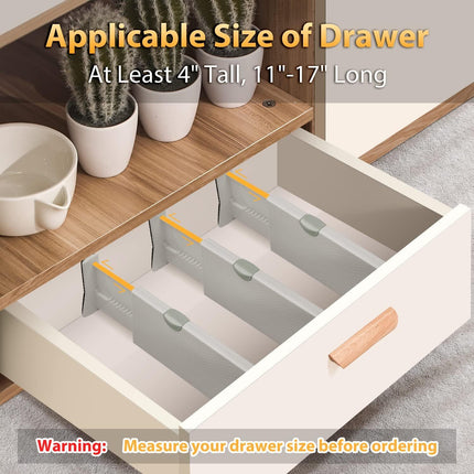 Set of 2 Expandable Drawer Divider Partition Adjustable Kitchen Storage Organizer