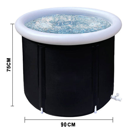 Portable Ice Bath Tub Athletes Cold Hot Water Therapy Folding Bathtub 90 x 75cm