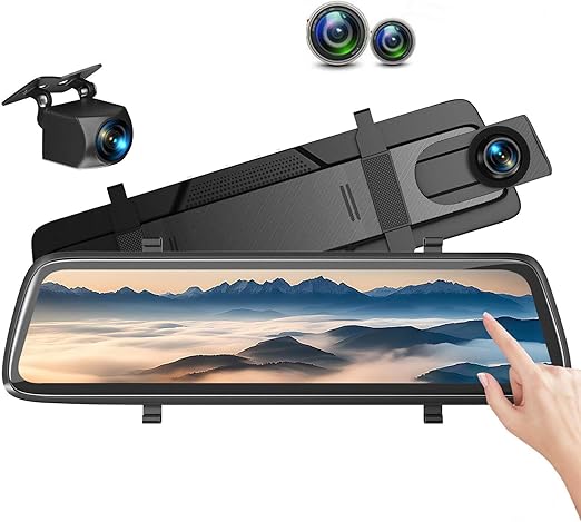 10" 1080P Mirror Car Dash Camera Front and Rear Night Vision Reverse Parking Kit