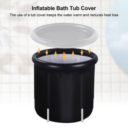 Portable Ice Bath Tub Athletes Cold Hot Water Therapy Folding Bathtub 90 x 75cm