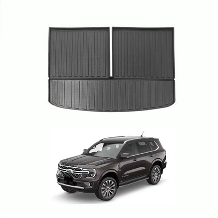 3D TPE Floor Mats Boot Liner Cargo Carpet For Ford Everest 2022-2025 7 Seater UB