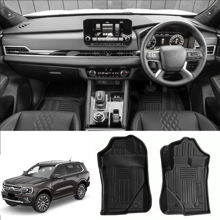 3D TPE Floor Mats Boot Liner Cargo Carpet For Ford Everest 2022-2025 7 Seater UB