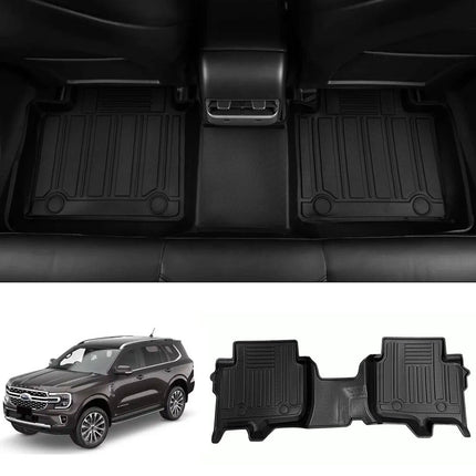 3D TPE Floor Mats Boot Liner Cargo Carpet For Ford Everest 2022-2025 7 Seater UB
