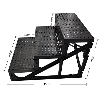 3 Steps Pet Stairs Portable Cat Dog Ladder Cover Step Ramp Climb For Pup Play