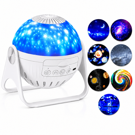 7 in 1 Galaxy Projector Night Light Planetarium LED Star Starry Sky Lamp