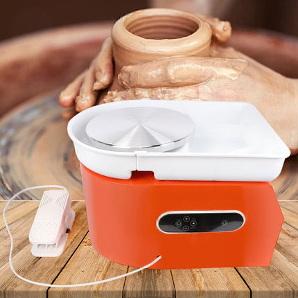 1200W 25cm Electric Pottery Wheel Machine Ceramic Work Ceramics Clay Foot Pedal