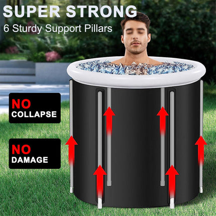 Portable Ice Bath Tub Athletes Cold Hot Water Therapy Folding Bathtub 90 x 75cm