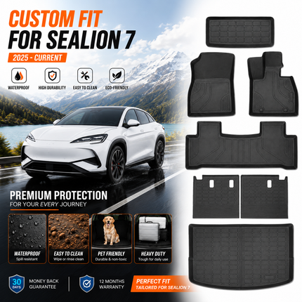 BYD Sealion 7 Floor Mats Cargo Liner Seat Back Protector TPE Custom Fit 2025+