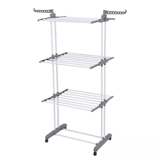 3 Tiers Clothes Airer Drying Rack Foldable Garment Hanger Laundry Support Horse