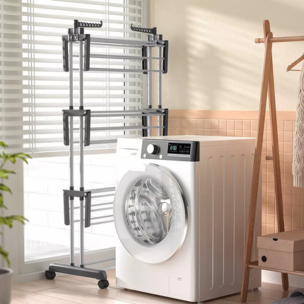 3 Tiers Clothes Airer Drying Rack Foldable Garment Hanger Laundry Support Horse