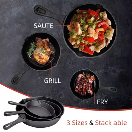 3PCS Frying Pan Set