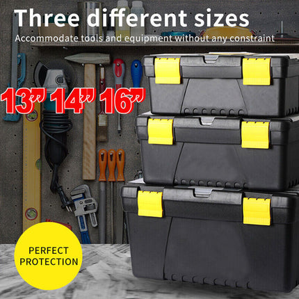 3PCS Tool Storage Box Set Lock Organiser Portable Handle Garage 13" 14" 16"