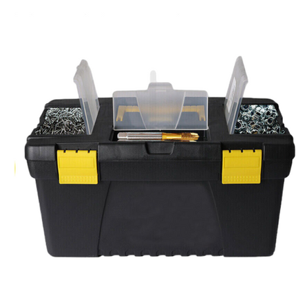 3PCS Tool Storage Box Set Lock Organiser Portable Handle Garage 13" 14" 16"