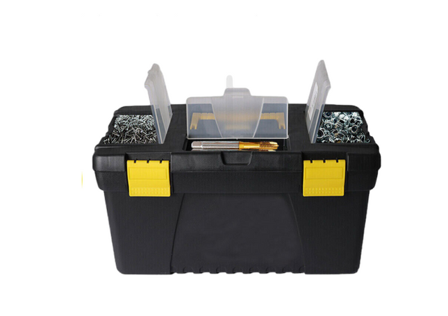 3PCS Tool Storage Box Set Lock Organiser Portable Handle Garage 13" 14" 16"