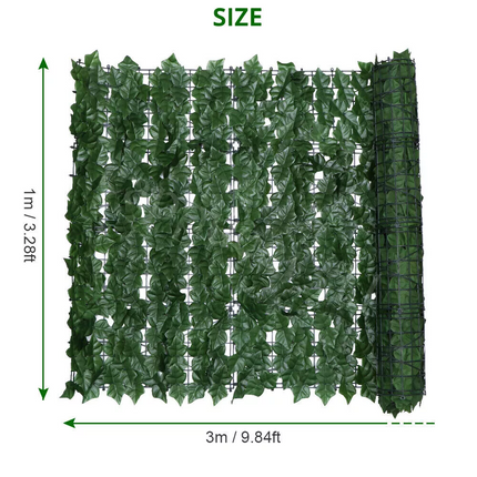 3M Artificial Hedge Ivy Leaf Garden Fence Wall Privacy Balcony Screening Trellis