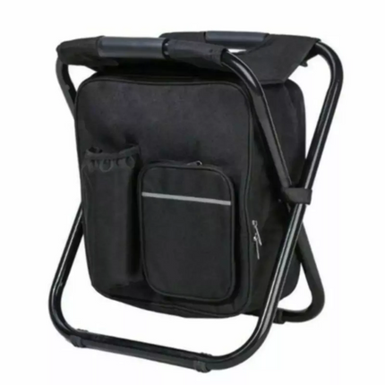 Folding Stool Insulated Cooler Bag Backpack Chair Beach Fishing Camping Hiking