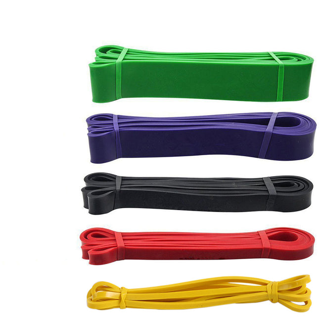 Set of 5 Heavy Duty Resistance Power  Band Loop Gym Fitness Exercise Yoga Workout