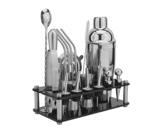 20PCS 750ml Stainless Steel Cocktail Shaker Mixer Drink Set Bartender Bar Tool