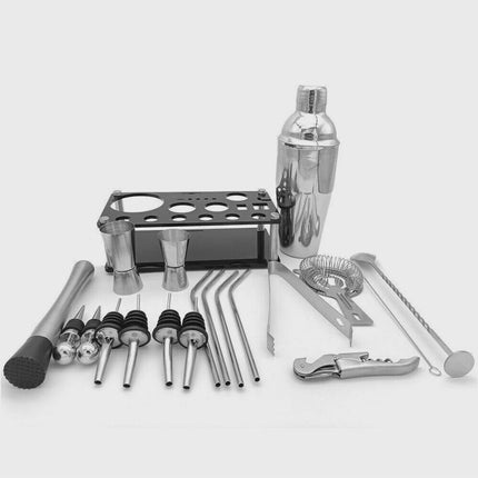 20PCS 750ml Stainless Steel Cocktail Shaker Mixer Drink Set Bartender Bar Tool