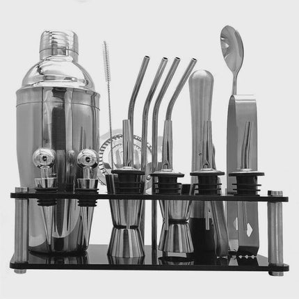 20PCS 750ml Stainless Steel Cocktail Shaker Mixer Drink Set Bartender Bar Tool