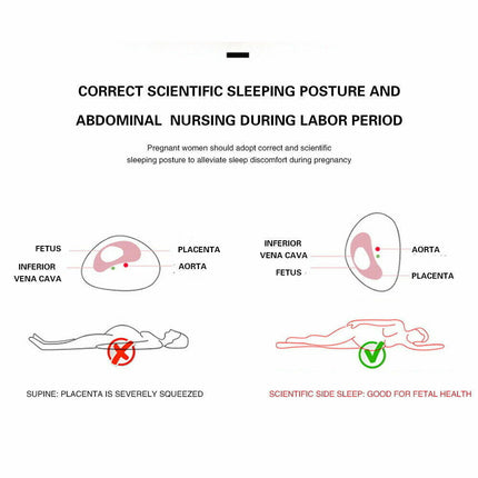 U Shape Pregnancy Pillow Full Body Maternity Support Pillow Cotton Cover 140x80cm