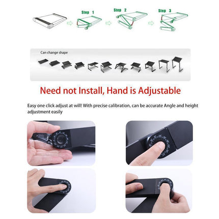 Adjustable Foldable Laptop Table Stand with Mouse Pad – Portable Bed Desk for Laptop, Sofa & Couch
