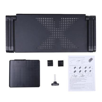 Adjustable Foldable Laptop Table Stand with Mouse Pad – Portable Bed Desk for Laptop, Sofa & Couch