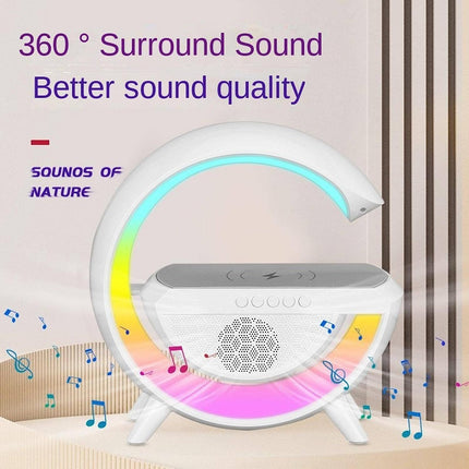 LED Atmosphere Lamp Wireless Charger Desk Lamp Bluetooth Speaker RGB Night Light