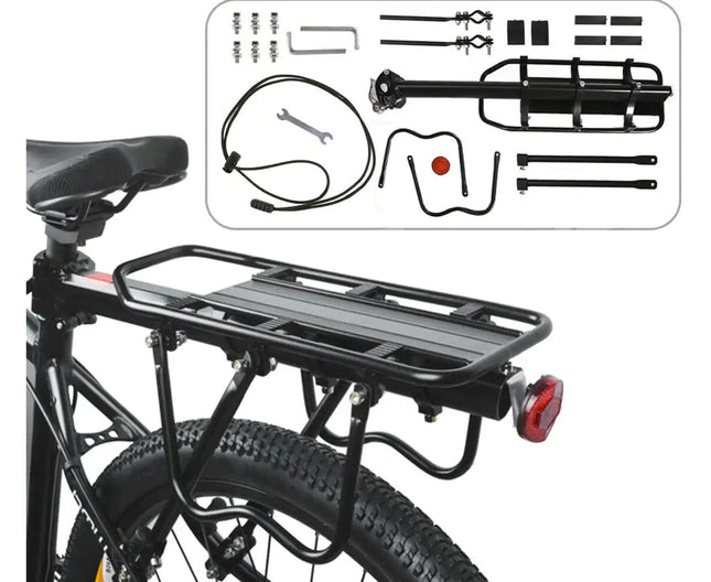 Sturdy Bike Rear Rack Seat Luggage Carrier Bicycle Mountain Mount Pannier Black