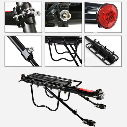 Sturdy Bike Rear Rack Seat Luggage Carrier Bicycle Mountain Mount Pannier Black
