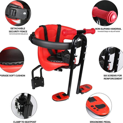 Bike Rear Rack Seat Luggage Carrier Aluminum MTB Bicycle Mountain Mount Pannier~Red