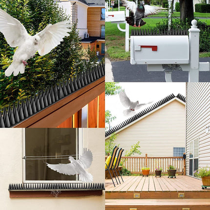 12Pc Bird Spikes Deterrent Anti Cat Human Possum Spiked Fence Mouse Pest Control