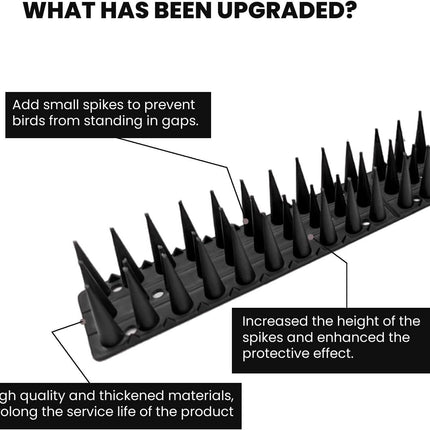 12Pc Bird Spikes Deterrent Anti Cat Human Possum Spiked Fence Mouse Pest Control